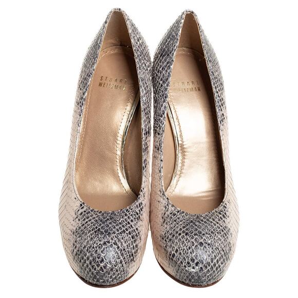 Stuart Weitzman Two Tone Water snake Platform Pumps Size 7.5 - Picture 2 of 13